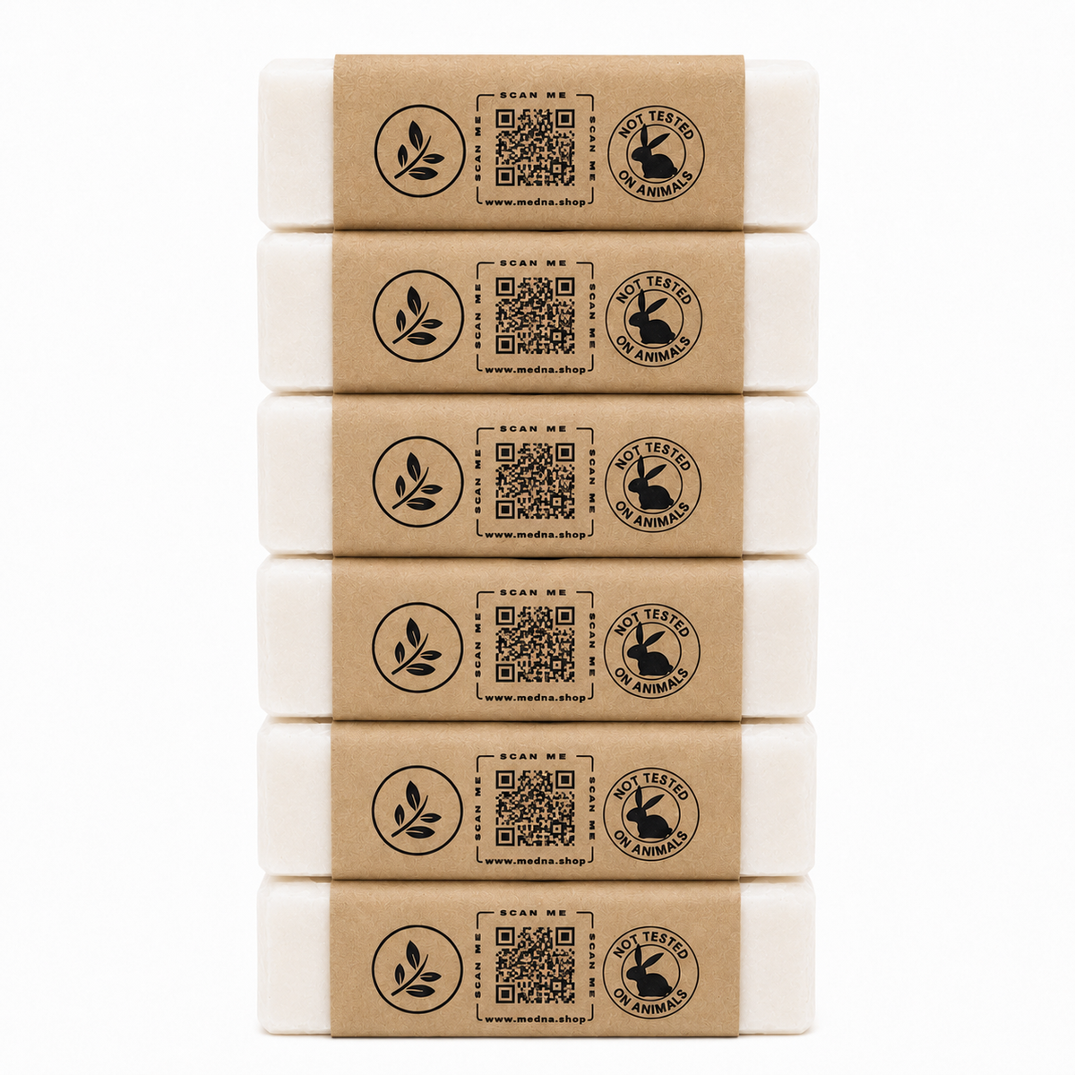 Just Tallow by Medna Hygiene, 6-Bar Pack of 100% Tallow Handmade Soap