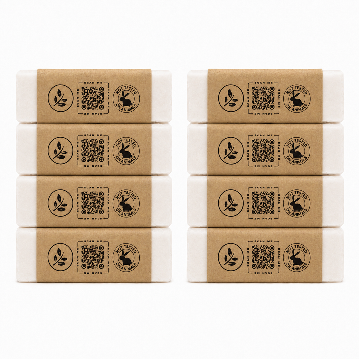 Just Tallow by Medna Hygiene, 8-Bar Pack of 100% Tallow Handmade Soap