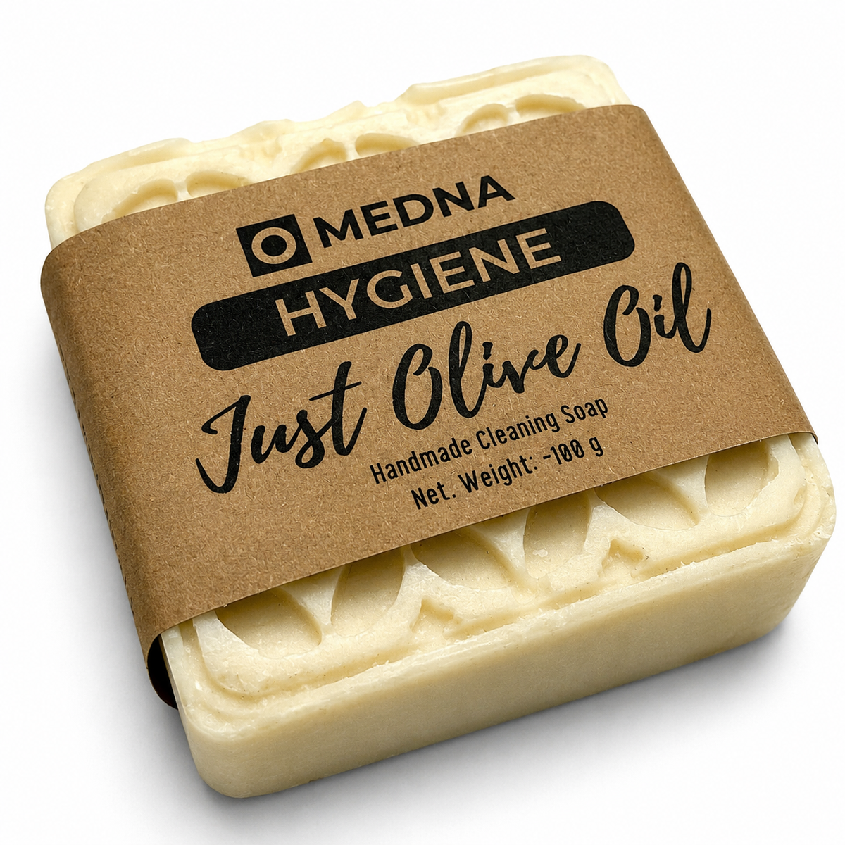 Just Olive Oil by Medna Hygiene, 4-Bar Pack of 100% Olive Oil Handmade Soap