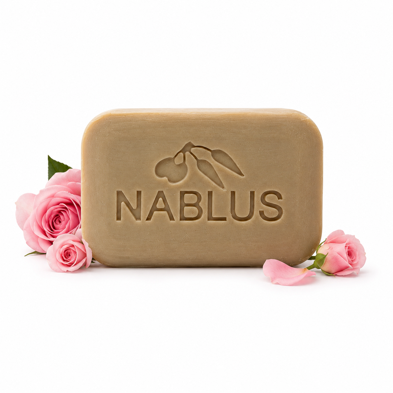 Organic Damascus Rose & Olive Soap by Nablus, Box of 12 - For Timeless Beauty