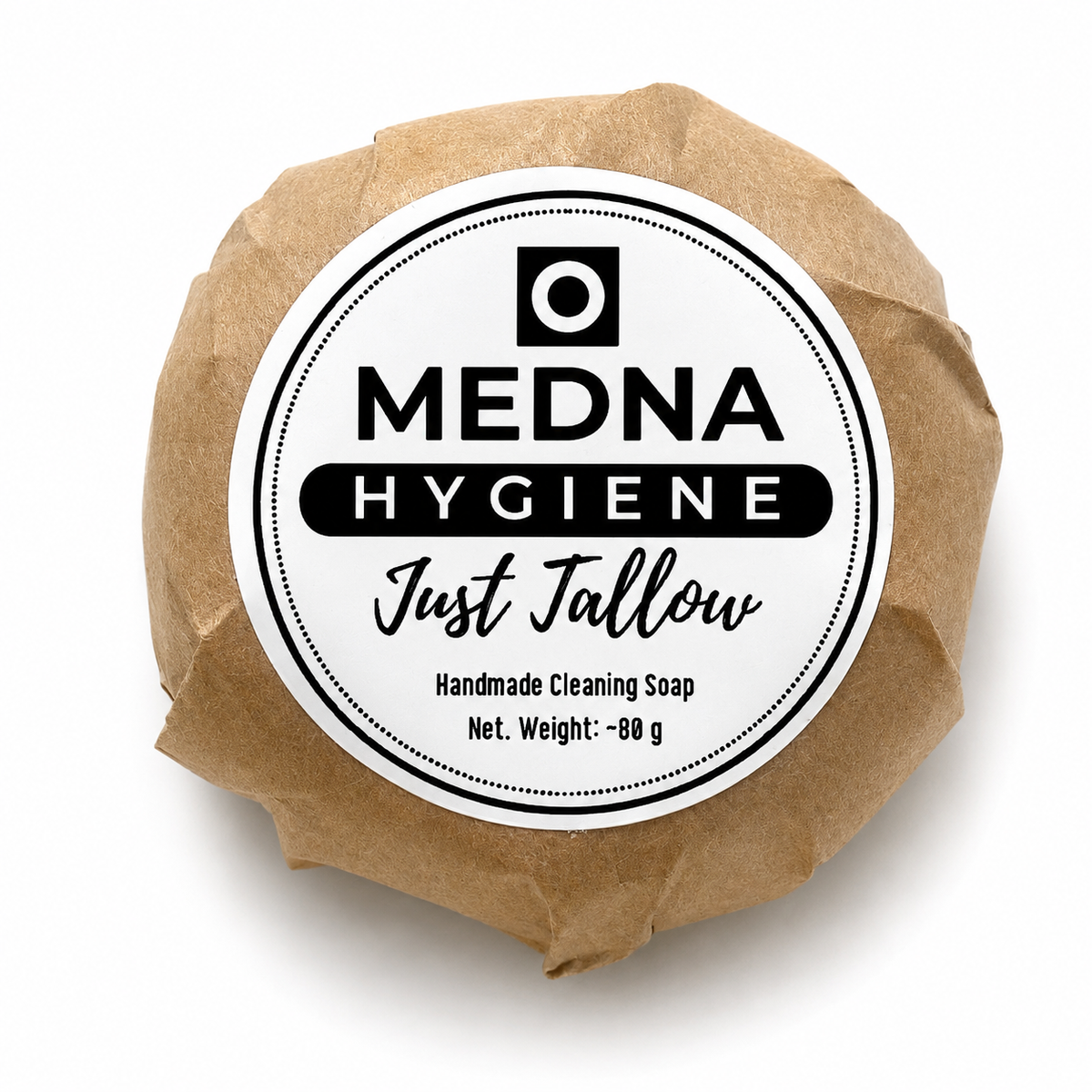 Just Tallow by Medna Hygiene, Twin Pack of 100% Tallow Handmade Round Soap