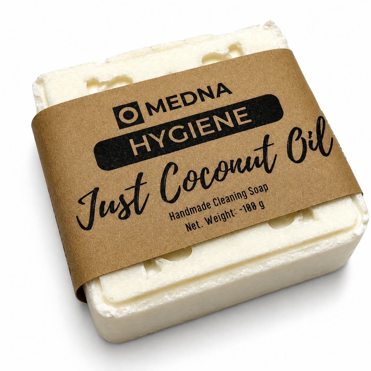 Just Coconut Oil by Medna Hygiene, 4-Bar Pack of  100% Coconut Oil Handmade Soap