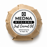Just Coconut Oil by Medna Hygiene, Twin Pack of 100% Coconut Oil Handmade Round Soap
