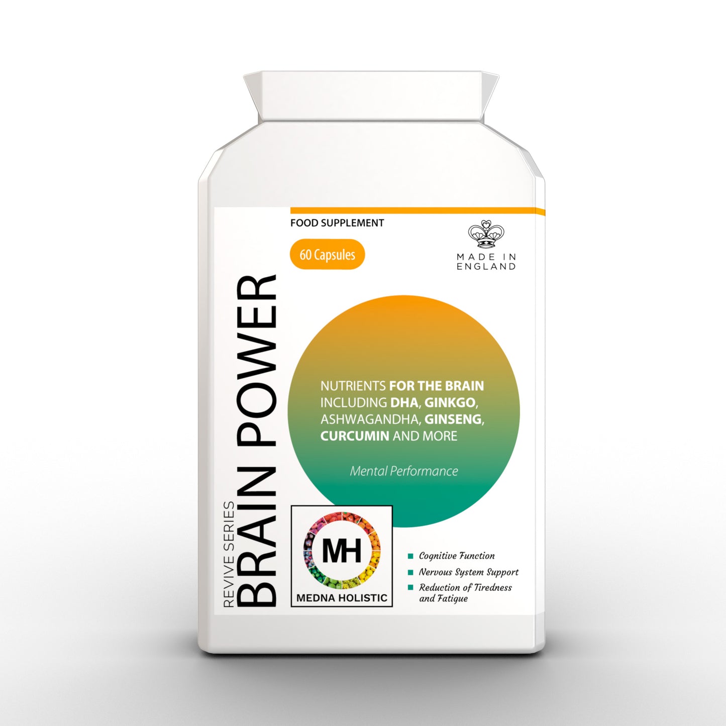BRAIN POWER - Daily Nutritional Support for Cognitive Function, Energy, Immunity & Wellbeing