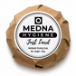 Reines Schweineschmalz von Medna Hygiene, Doppelpackung handgemachte runde Seife aus 100 % Schweineschmalz