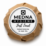 Reines Schweineschmalz von Medna Hygiene, Doppelpackung handgemachte runde Seife aus 100 % Schweineschmalz