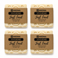 Just Lard by Medna Hygiene, 4-Bar Pack of 100% Lard Handmade Soap