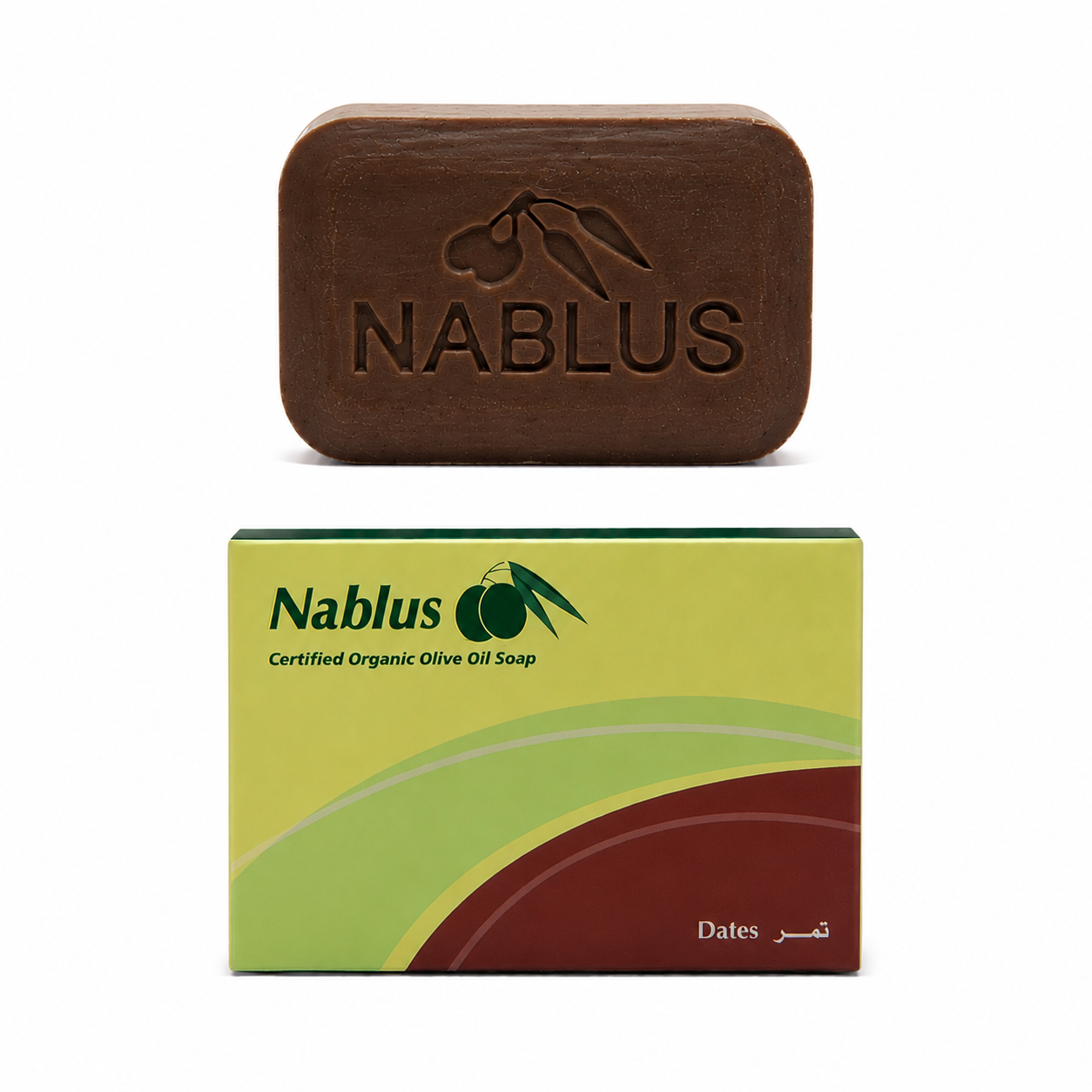 Organic Date & Olive Soap by Nablus, Box of 12 - For Nourishing All Types of Skin