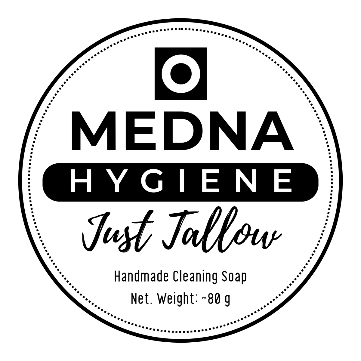 Just Tallow by Medna Hygiene, Twin Pack of 100% Tallow Handmade Round Soap