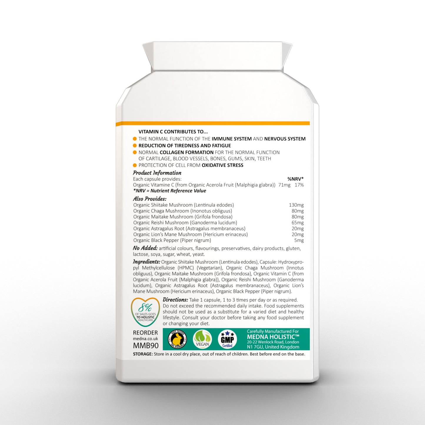 MUSHROOM PLUS - Immunity Complex with Maitake, Reishi, Shiitake, Lion’s Mane & Chaga Mushrooms