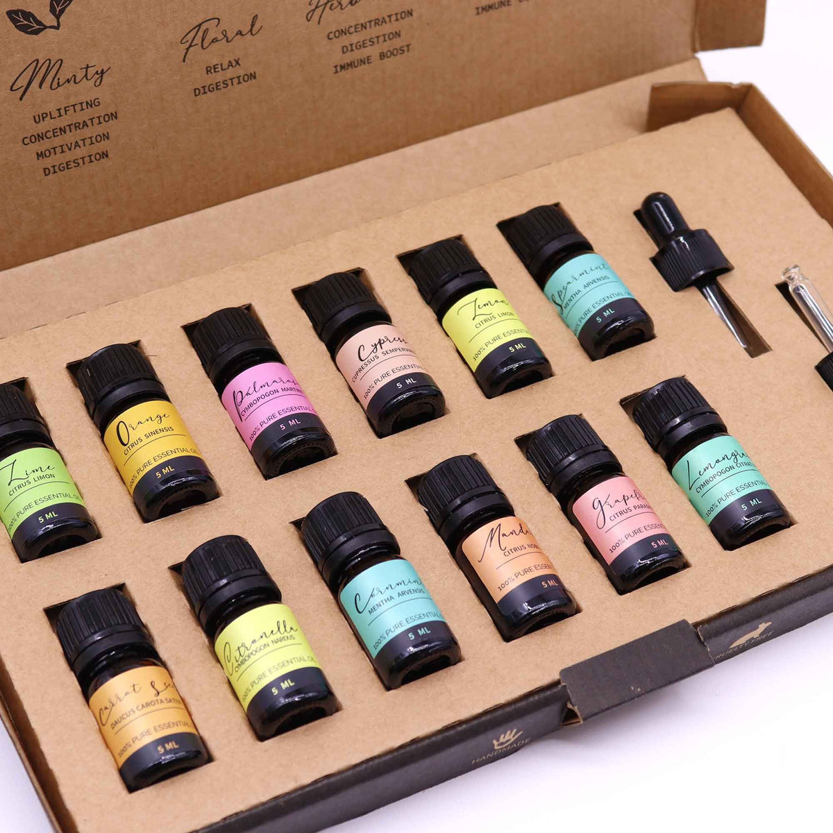 Aromatherapy Essential Oil Gift Set 12 x 5ml - Summer Edition