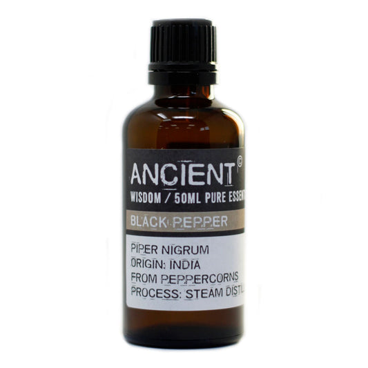 Black Pepper Essential Oil 50 ml Professional Essential Oil for Massage, Soap & Aromatherapy