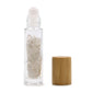 Rock Quartz Essential Oil Roller Bottle - Bamboo Lid & Rock Quartz Roller Ball
