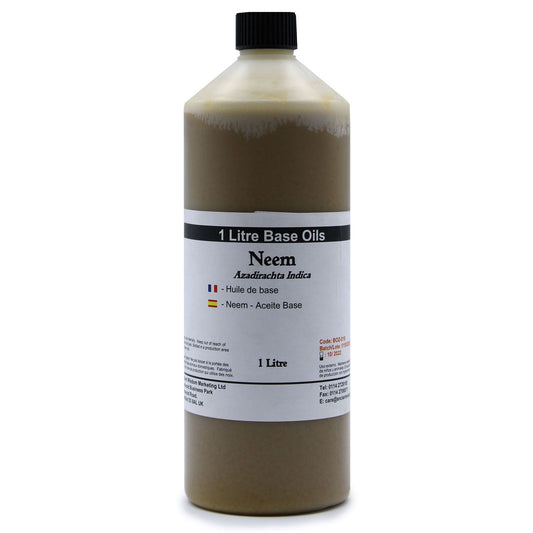 Neem Oil 1 Litre | 100% Pure Cold Pressed Neem Oil for Skincare & Soap Making