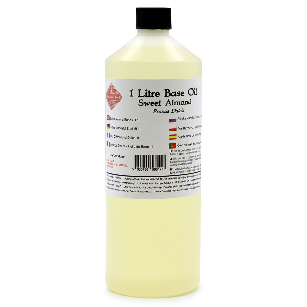 Sweet Almond Oil 1 Litre | Natural Carrier Oil for Soap Making, Massage & Skincare