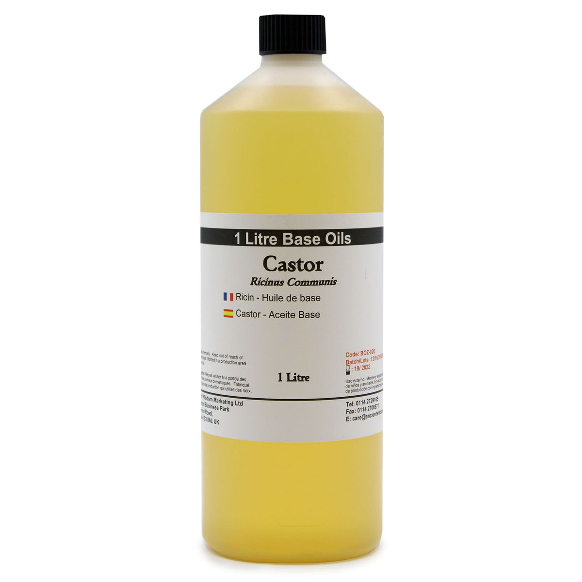 Castor Oil 1 Litre | 100% Pure Cold Pressed Oil for Skincare, Haircare & Soap Making
