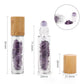Amethyst Essential Oil Roller Bottle - Bamboo Lid & Amethyst Roller Ball