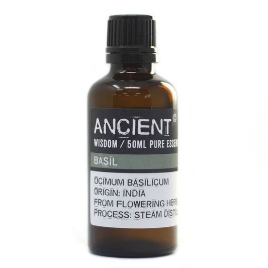Basil Essential Oil 50 ml Professional Essential Oil for Massage, Soap & Aromatherapy