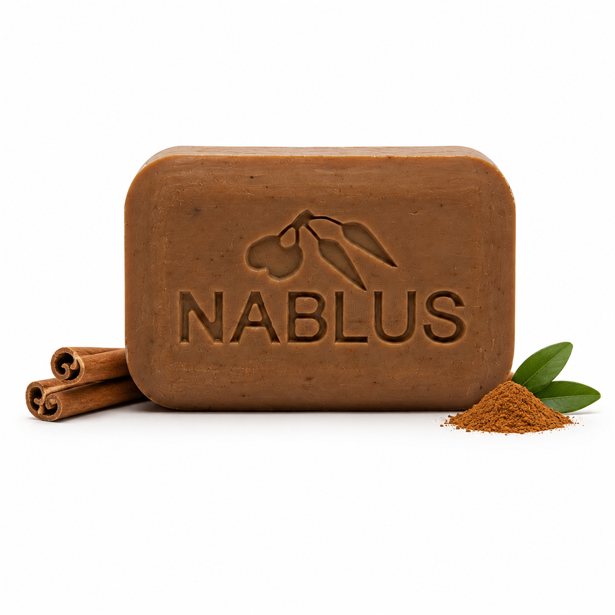 Organic Cinnamon & Olive Soap by Nablus, Box of 12 - For a Refreshing Cleanse
