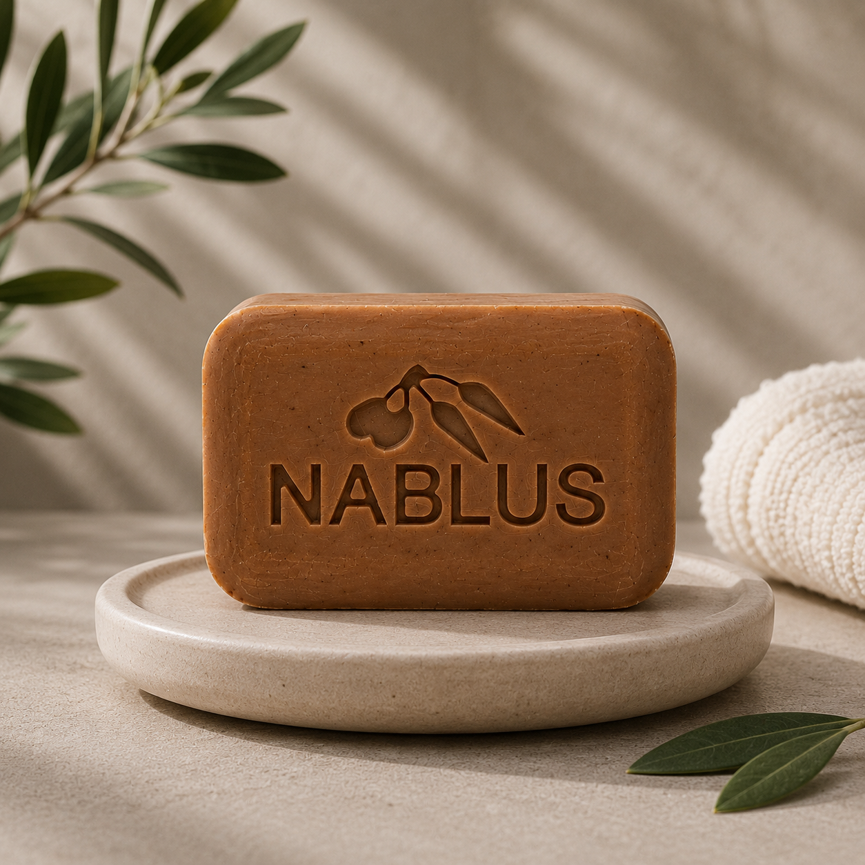 Organic Cinnamon & Olive Soap by Nablus, Box of 12 - For a Refreshing Cleanse