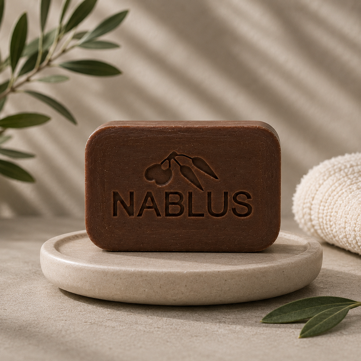Organic Date & Olive Soap by Nablus, Box of 12 - For Nourishing All Types of Skin