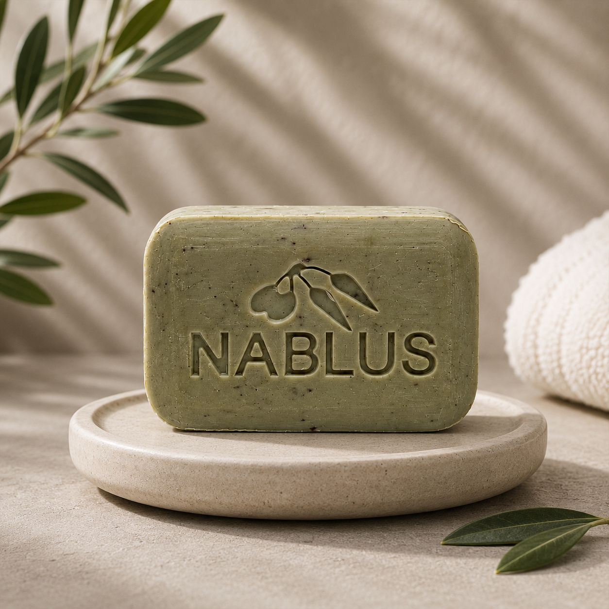 Organic Mint & Olive Soap by Nablus, Box of 12 - Cooling and refreshing