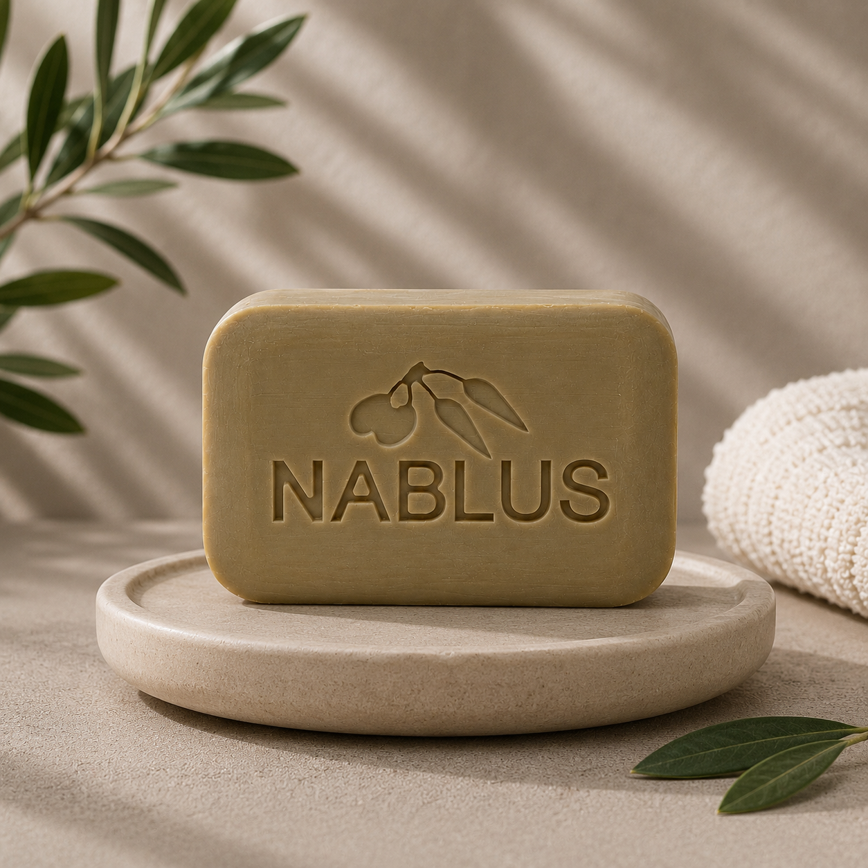 Organic Olive Soap by Nablus, Box of 12 - For Nourishing All Types of Skin