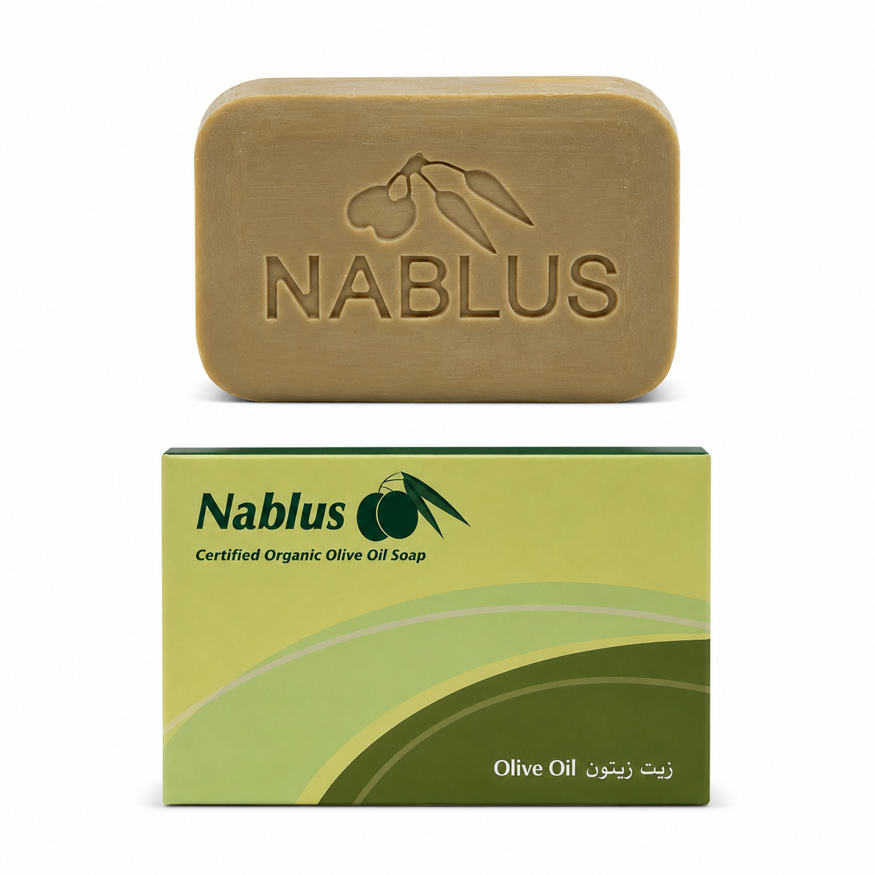Organic Olive Soap by Nablus, Box of 12 - For Nourishing All Types of Skin